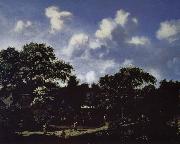 Jan van der Heyden The crossroads of the forest landscape painting